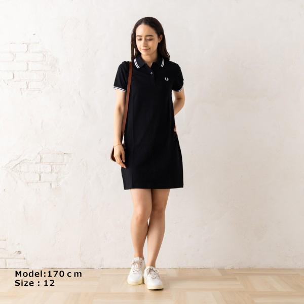 フレッドペリー ワンピース ツインティップ ブラック レディース FRED PERRY D3600 350_1