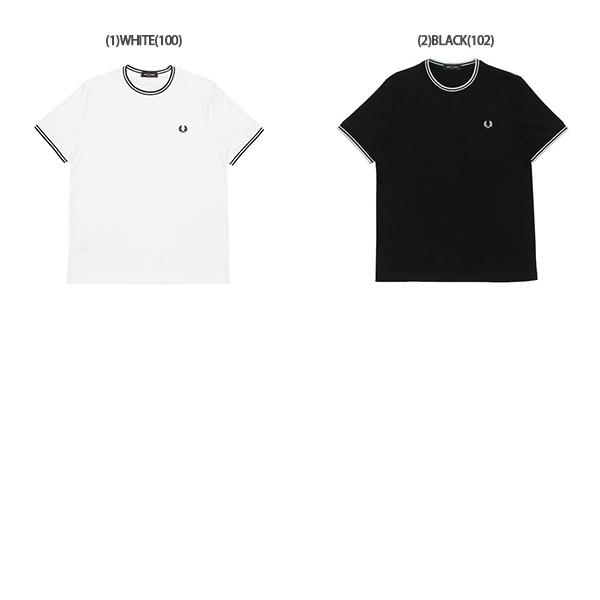 フレッドペリー Tシャツ カットソー ツイン ティップTシャツ クルーネック メンズ FRED PERRY M1588 TWIN TIPPED T SHIRTの画像