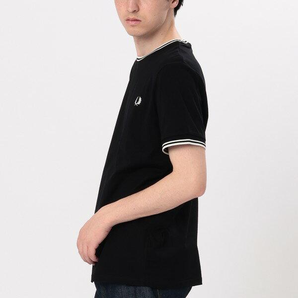 フレッドペリー Tシャツ カットソー ツイン ティップTシャツ クルーネック メンズ FRED PERRY M1588 TWIN TIPPED T SHIRTの画像