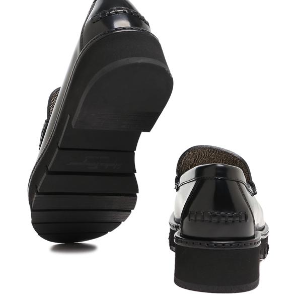 ★美品★フェラガモ　ローファー　6 ガンチーニ　型押し　ブラック　黒 FERRAGAMO（フェラガモ） サルヴァトーレフェラガモ Salvatore