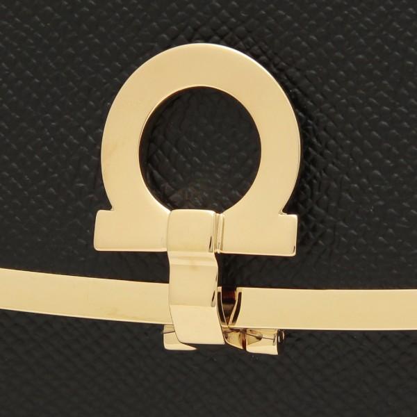 フェラガモ 長財布 ガンチーノクリップ ブラック レディース FERRAGAMO 22D150 0683312の画像