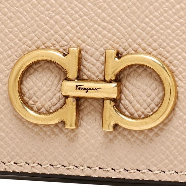 FERRAGAMO フェラガモ 長財布 ガンチーニ ベージュ レディース