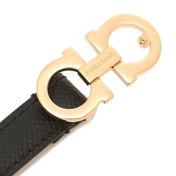 美品 Salvatore Ferragamo ベルト ガンチー二 ブラック FERRAGAMO（フェラガモ） ベルト ガンチーニ ブラック レディース