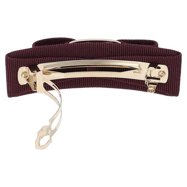 FERRAGAMO（フェラガモ） バレッタ ヴァラ リボン ワインレッド