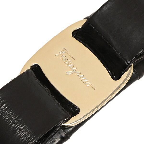 フェラガモ バレッタ レザー 黒 FERRAGAMO（フェラガモ） Salvatore Ferragamo サルヴァトーレ