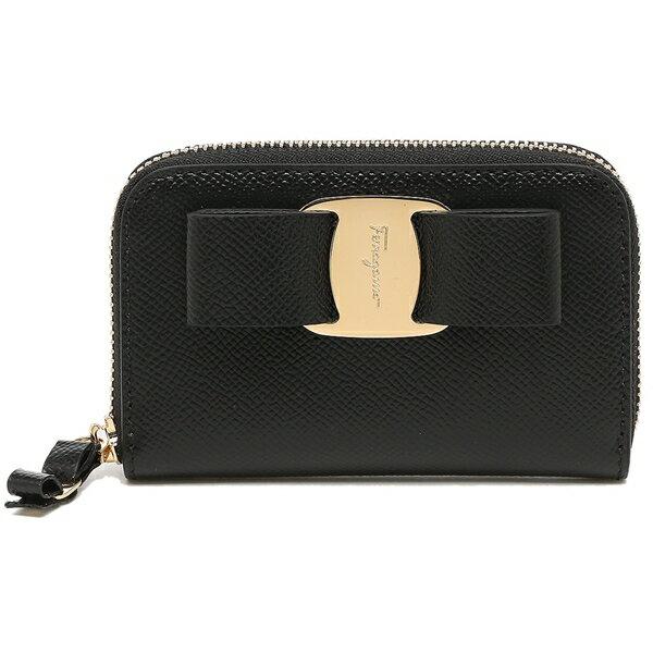 新品未使用 フェラガモ 長財布 ヴァラリボン 黒 オールブラック パスケース付き ヴァラ・リボン 長財布 - ウィメンズ | Ferragamo