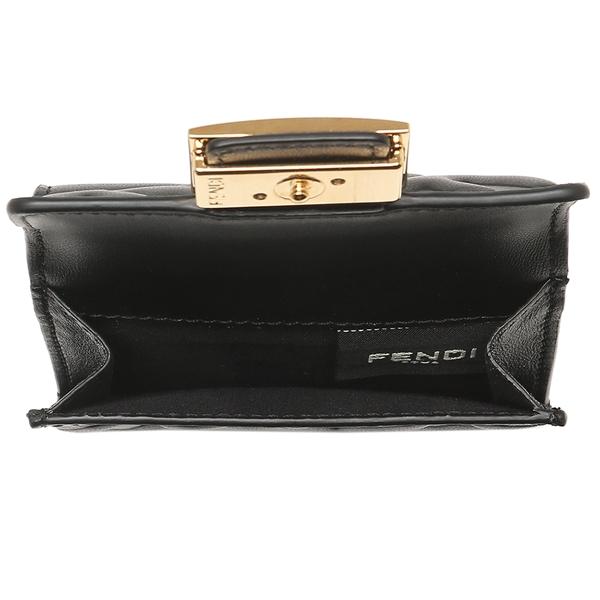 フェンディ 三つ折り財布 バゲット ミニ財布 ブラック レディース FENDI 8M0395 AAJD F0KURの画像