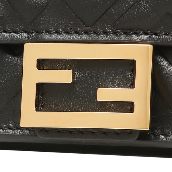 フェンディ 三つ折り財布 バゲット ミニ財布 ブラック レディース FENDI 8M0395 AAJD F0KURの画像