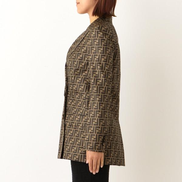 FENDI フェンディ　テーラードジャケット　ダブルブレスト　グレンチェック　L FENDI フェンディ ジャケット アウター シルクジャケット ダブル