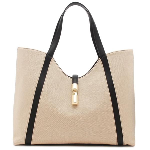 FURLA フルラ トートバッグ ゴッチャ ベージュ ブラック FURLA フルラ トートバッグ ゴッチャ ベージュ ブラック