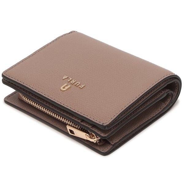 FURLA（フルラ） 二つ折り財布 カメリア ミニ財布 ベージュ レディース