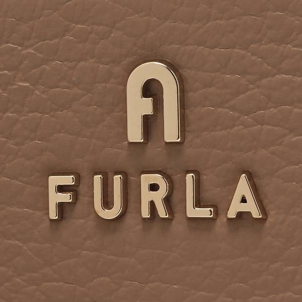 FURLA フルラ 二つ折り財布 カメリア ベージュ レディース