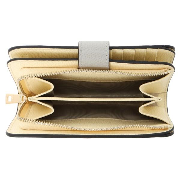 FURLA（フルラ） 二つ折り財布 カメリア Mサイズ グレー イエロー