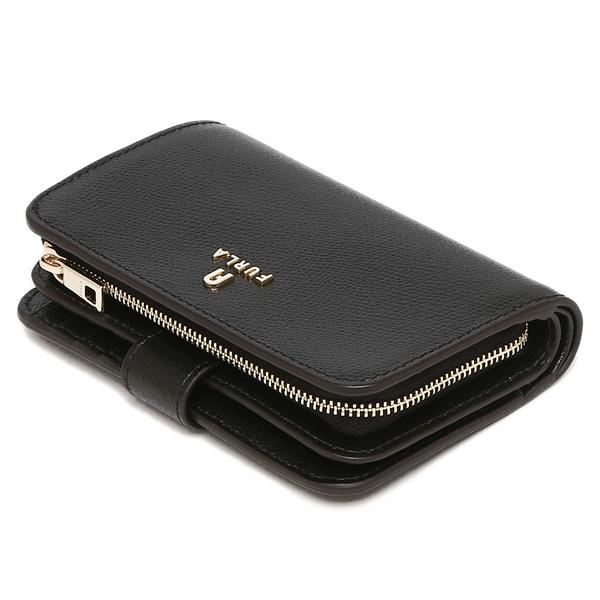 FURLA（フルラ） 二つ折り財布 カメリア Mサイズ ブラック レディース