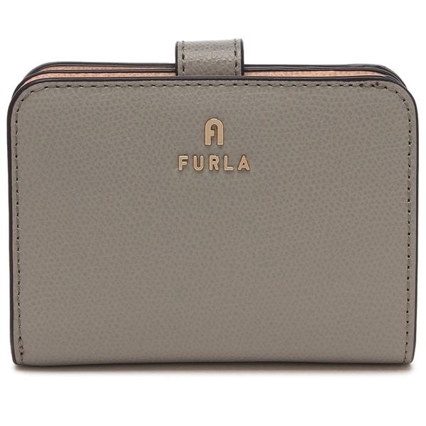 FURLA（フルラ） 二つ折り財布 カーキグリーン ベージュ レディース