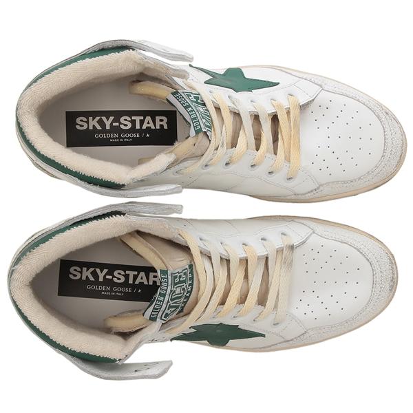 ゴールデングース スニーカー スカイ スター ホワイト グリーン メンズ GOLDEN GOOSE GMF00230 F005843 10502の画像