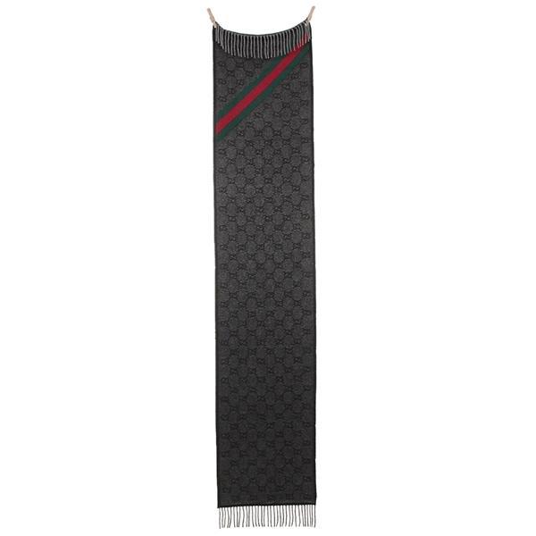 GUCCI（グッチ） スカーフ バンダナ ストール グレー メンズ