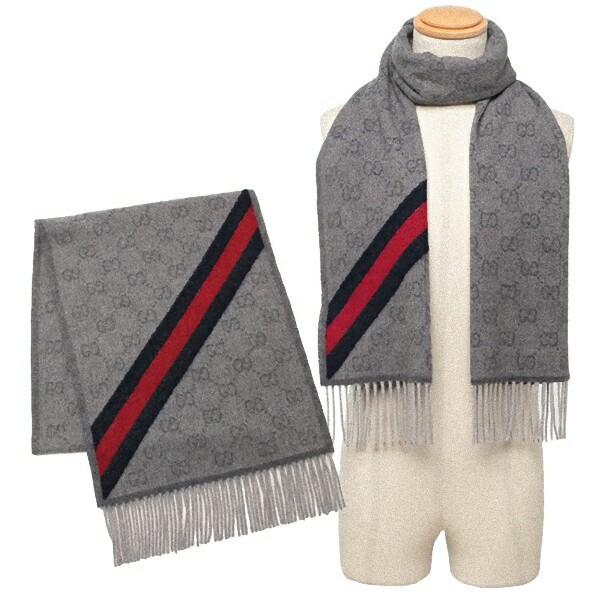 GUCCI（グッチ） スカーフ バンダナ ストール ブルー メンズ
