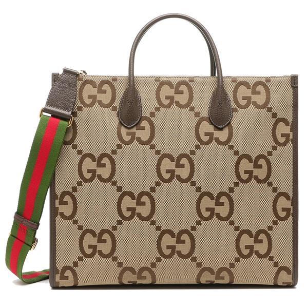 GUCCI グッチ　トートバッグ　キャンバス GUCCI グッチ トートバッグ ジャンボGG キャンバス ブラウン