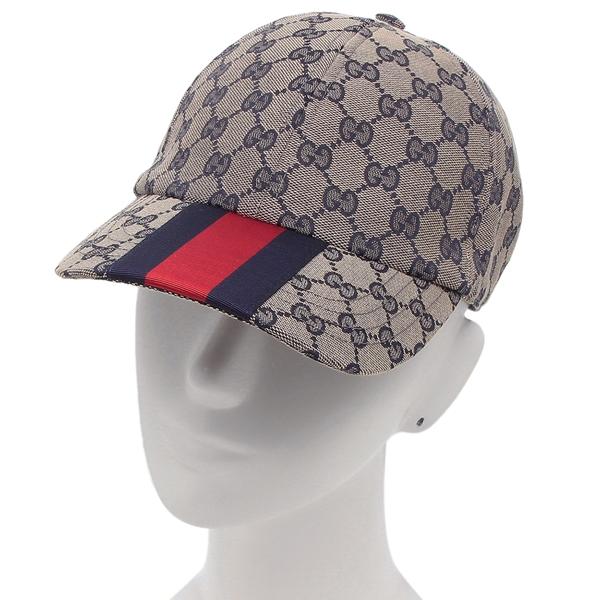 GUCCI（グッチ） 帽子 オリジナルGG ベースボールキャップ グレー