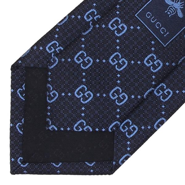 GUCCI グッチ ネクタイ GGロゴ ネイビー メンズ 790227 4E009