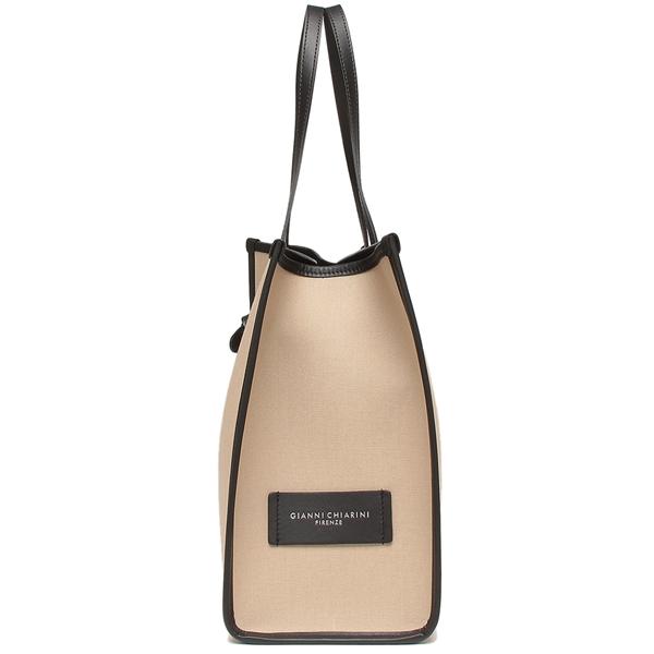 GIANNI CHIARINI ベージュ黒トートバッグ 保存袋付き