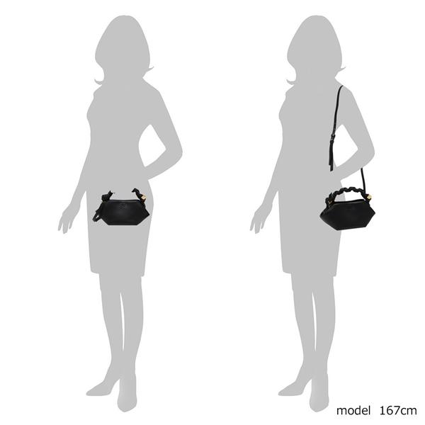 ガニー ハンドバッグ ショルダーバッグ 2WAY ブラック レディース GANNI A6946 099の画像
