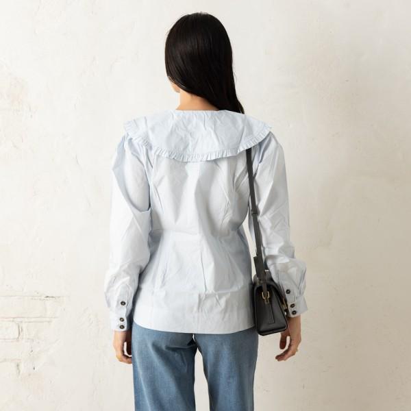 GANNI ガニー シャツ ブラウス ブルー レディース F8638 694 GANNI ガニー シャツ ブラウス ブルー レディース F8638 694