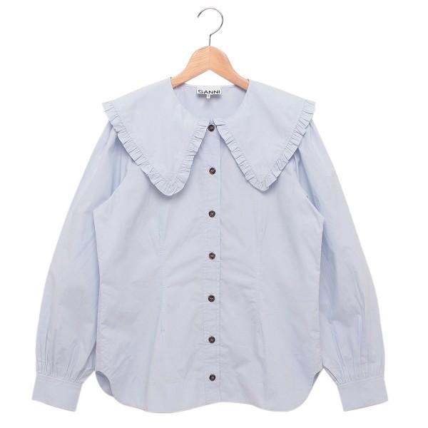 GANNI ガニー シャツ ブラウス ブルー レディース F8638 694 GANNI ガニー シャツ ブラウス ブルー レディース F8638 694