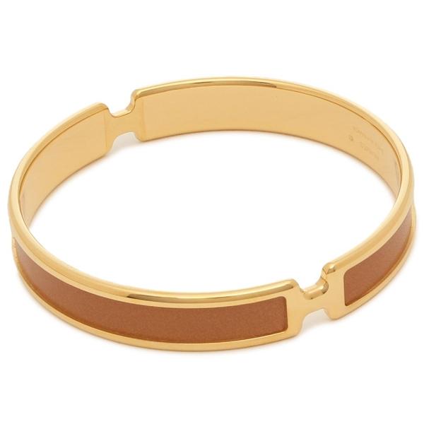 エルメス ブレスレット バングル バングル ヴォーボックス オランプ ゴールド ブラウン ゴールド レディース HERMES H010677 CC 37の画像