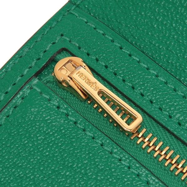 HERMES エルメス 長財布 ベアンスフレ ミント U刻印 グリーン
