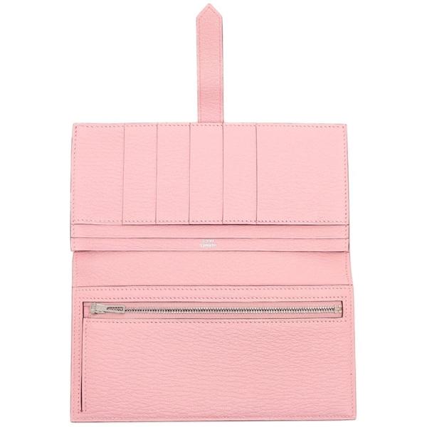 エルメス 長財布 ベアンスフレ シェーヴルミゾール K刻印 シルバー金具 ローズサクラ レディース HERMES H039078CK 3Q ピンク_3