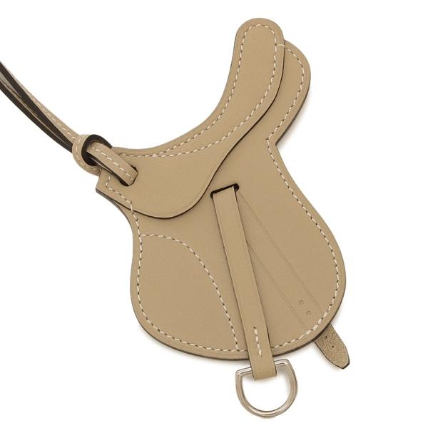 エルメス キーホルダー セリエ バッグチャーム トレンチ キーリング ベージュ メンズ レディース ユニセックス HERMES H063611 CK S2の画像