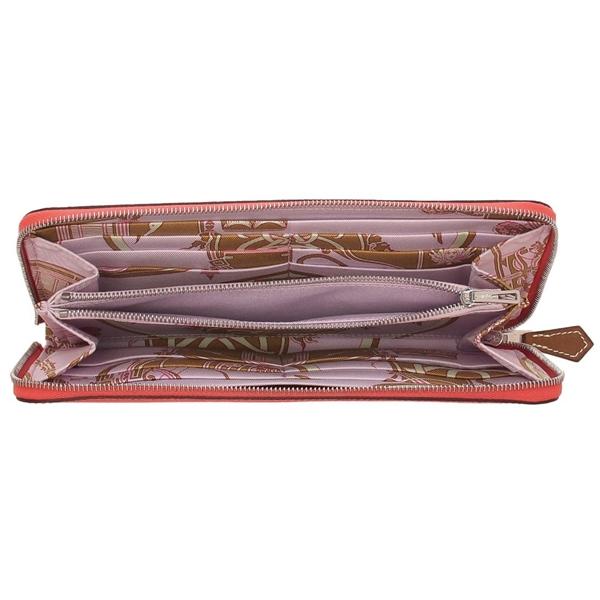 HERMES エルメス 長財布 シルクインロング ローズテキサス