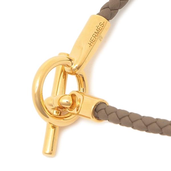 HERMES（エルメス） ブレスレット バングル ゴールド金具 グレー