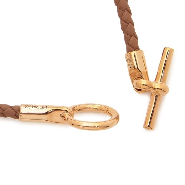 HERMES（エルメス） ブレスレット バングル グレナン ゴールド ピンク