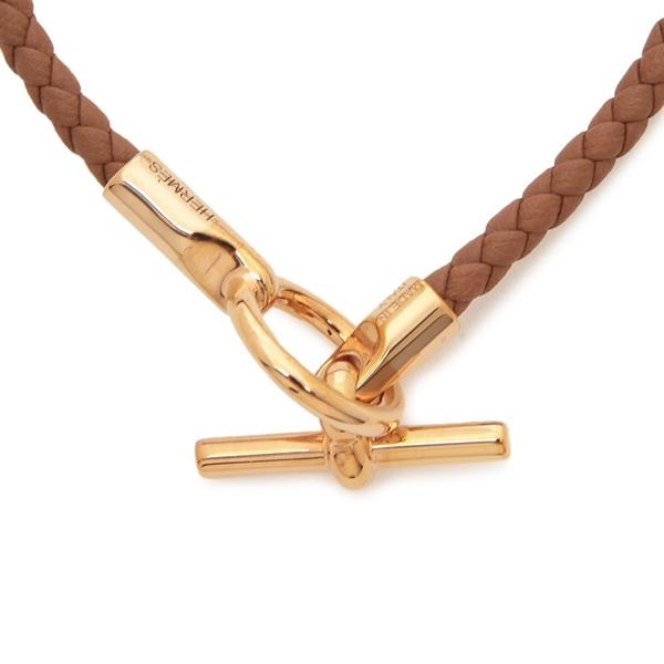 HERMES（エルメス） ブレスレット バングル グレナン ゴールド ピンク