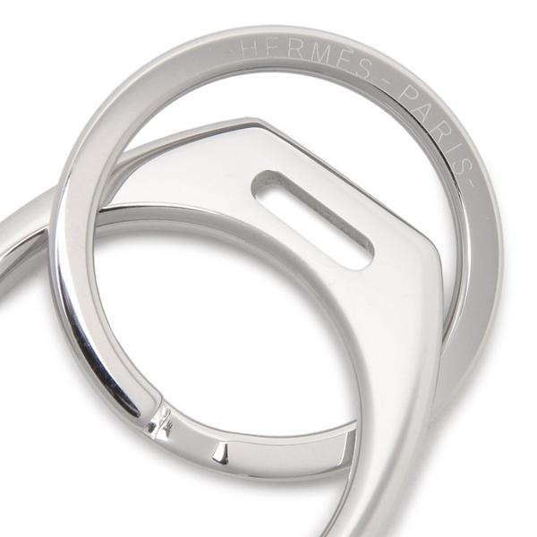 HERMES フック型キーホルダーエトリエH077215FJ HERMES（エルメス） キーホルダー エトリエ シルバー メンズ