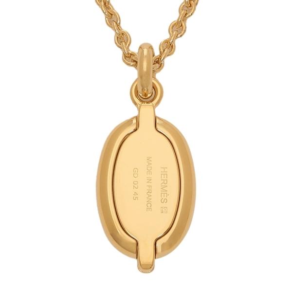 エルメス ミニマイヨン PM シェーヌダンクル マロングラッセ ネックレス ペンダント レディース HERMES H100053FE 55の画像
