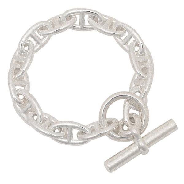 【美品】HERMES エルメス　ホワイト×シルバー　バングル　ブレスレット 美品 エルメス エマイユ/OP'H ホワイト×シルバー ブレスレット