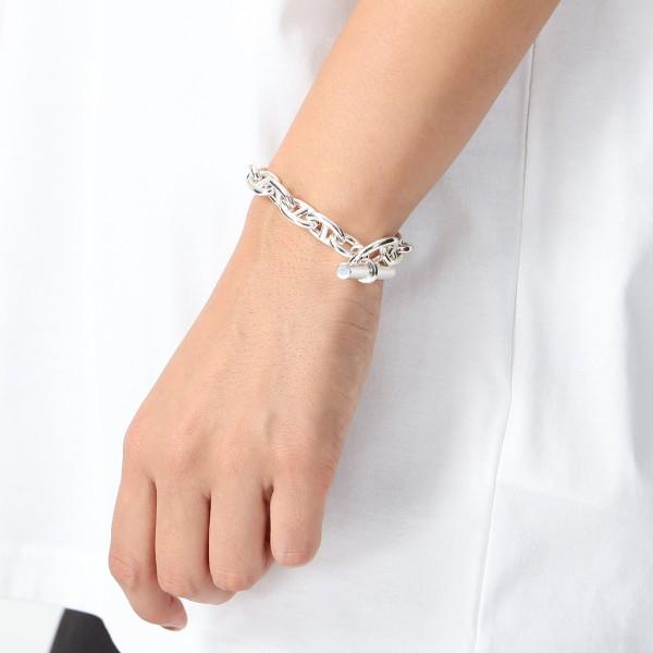 新品未使用HERMES シェーヌダンクル モチーフ バングル SHシルバー HERMES（エルメス） ブレスレット アクセサリー シェーヌダンクル