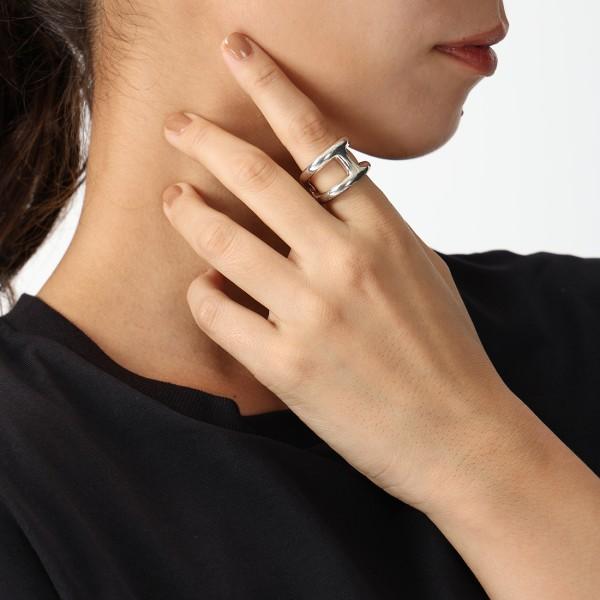 HERMES（エルメス） 指輪 リング オスモズ GM シェーヌダンクル Hロゴ