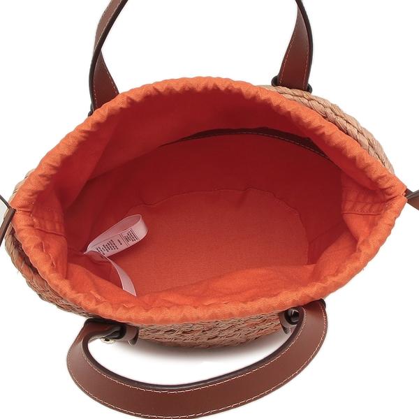 美品 HELEN KAMINSKI カゴトートバッグ レザー ベージュ オレンジ Helen Kaminski ヘレンカミンスキー ハンドバッグ パルマス