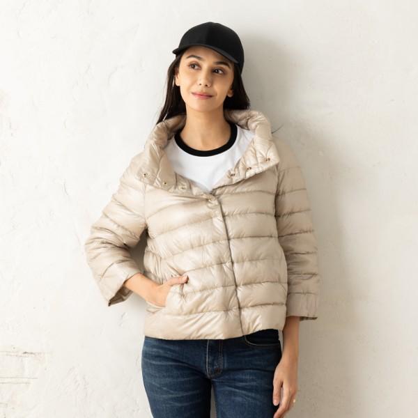 人気HERNO ショートダウンジャケット 40 ピンクベージュ系 PI0506D ウィメンズショートダウンジャケット | Herno® 公式eショップ