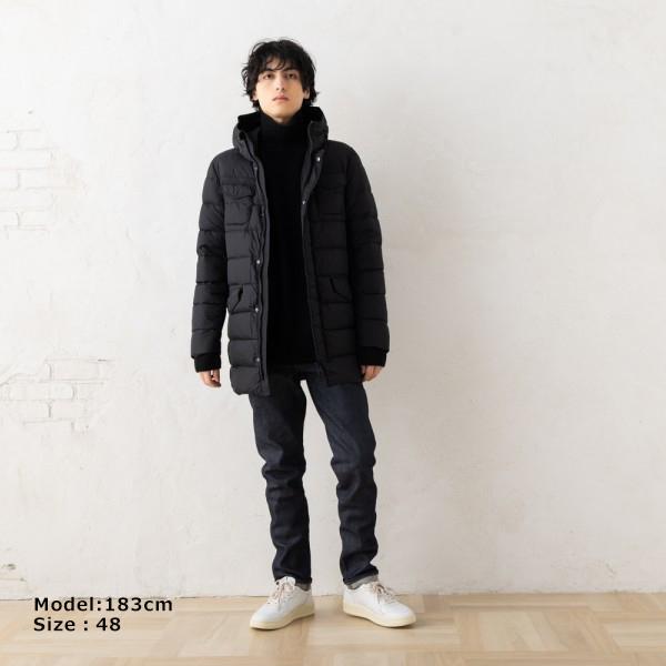 HERNO ヘルノ SUB-ZERO フーデッドダウンコート 44 ブラック HERNO（ヘルノ） 【並行輸入品】ヘルノ ダウンジャケット メンズ