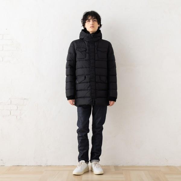 HERNO ヘルノ ダウンジャケット コート ブラック メンズ PI0191U HERNO ヘルノ ダウンジャケット コート ブラック メンズ PI0191U