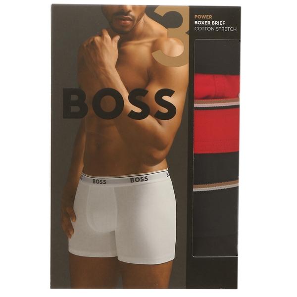 ヒューゴ ボス ボクサーパンツ アンダーウェア レギュラー丈 ブラック ネイビー レッド メンズ HUGO BOSS 50489606 974｜axes｜07