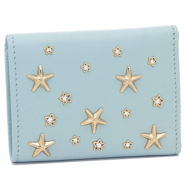 JIMMY CHOO（ジミーチュウ） 三つ折り財布 ネモ ミニ財布 ブルー