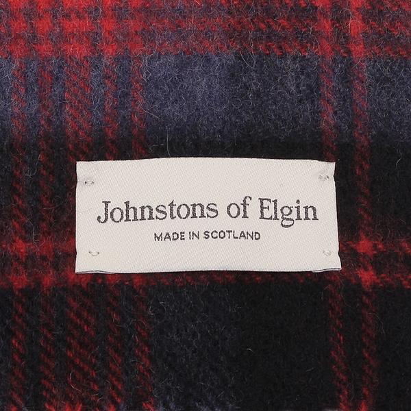 Johnstons of Elgin ジョンストンズ マフラー ブラック ピンク Johnstons of Elgin ジョンストンズ マフラー ブラック ピンク