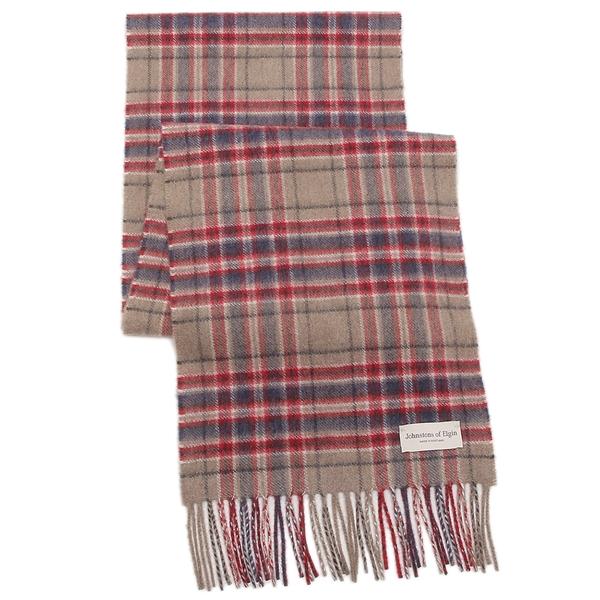 【P10% 〜5/20 9時】ジョンストンズ マフラー ベージュ マルチカラー メンズ レディース JOHNSTONS OF ELGIN WA000016 KU0130 WOVEN SCARF MACFARLANE 小判｜axes｜04